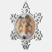 Charlie the Dog Tin Sneeuwvlok Ornament (Rechts)