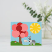 Charlie the Donkey Hallo Card Briefkaart (Staand voorkant)