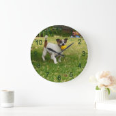 Charlie The Fox Terrier Ball Play, wandklok (Huis)