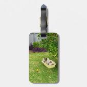Charlie The Fox Terrier Bath Time, Bagagelabel (Achterkant verticaal)