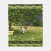 Charlie The Fox Terrier Play Time, Fleece Blanket Deken (Voorkant)