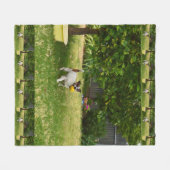Charlie The Fox Terrier Play Time, Fleece Blanket Deken (Voorkant (Horizontaal))