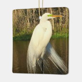 Charlie The Great Egret Keramisch Ornament (Links)