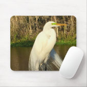 Charlie The Great Egret Muismat (Met muis)