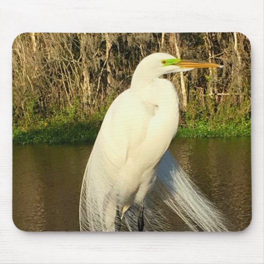 Charlie The Great Egret Muismat (Voorkant)