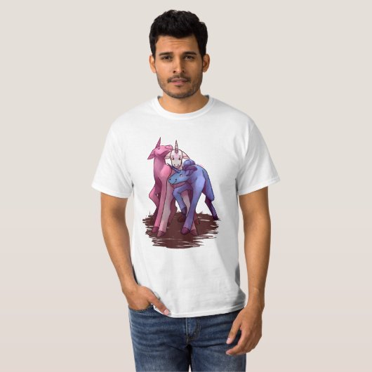 charlie the unicorn blij t-shirt (Voorkant volledig)