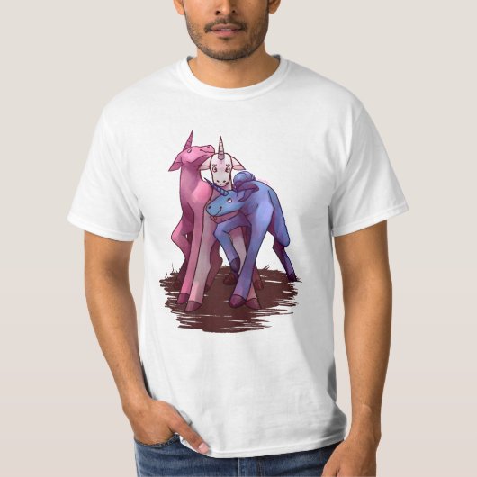 charlie the unicorn blij t-shirt (Voorkant)