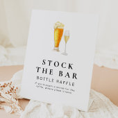 CHARLIE Voorraad De Bar Bottle Raffle Sign Reclamebord Met Voetstuk