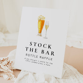 CHARLIE Voorraad De Bar Bottle Raffle Sign Reclamebord Met Voetstuk