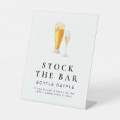 CHARLIE Voorraad De Bar Bottle Raffle Sign Reclamebord Met Voetstuk (Voorkant)