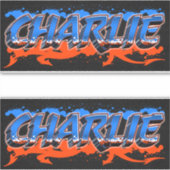 Charlie Vorname Name Graffiti Aufkleber Sticker (Voorkant)