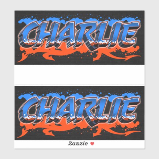 Charlie Vorname Name Graffiti Aufkleber Sticker (Vel)
