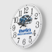Charlie's 69 Muscle Car Large Clock Grote Klok (Hoek)