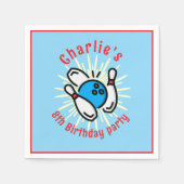 Charlie's 8e verjaardag Bowling Party servetten (Voorkant)