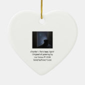 Charlie's kerstgeest keramisch ornament (Achterkant)