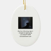 Charlie's kerstgeest keramisch ornament (Achterkant)