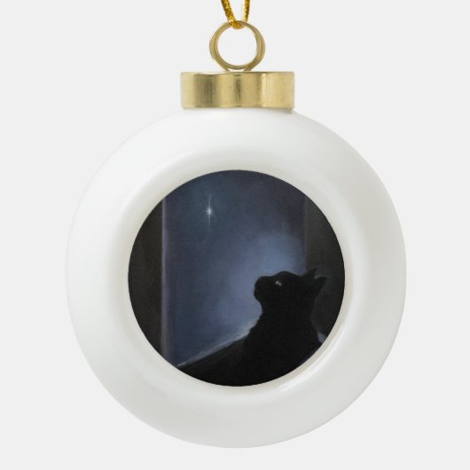 Charlie's kerstgeest keramische bal ornament (Voorkant)