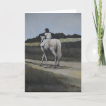 Charlie's Ride Animal Art Horse Equine Blank Card