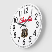 Charlie's Route 66 Large Clock Grote Klok (Hoek)