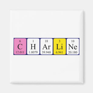 Charline periodiek table name magnet