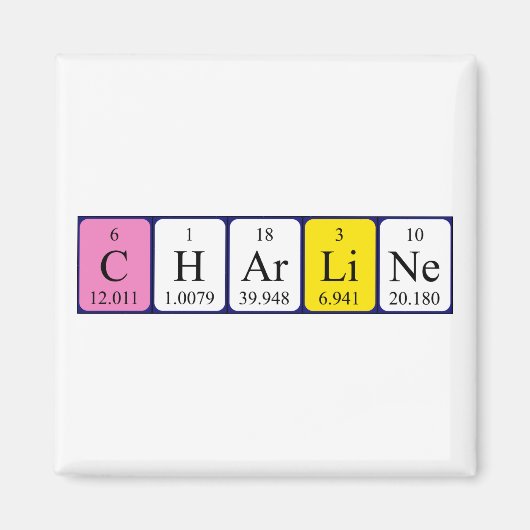 Charline periodiek table name magnet (Voorkant)