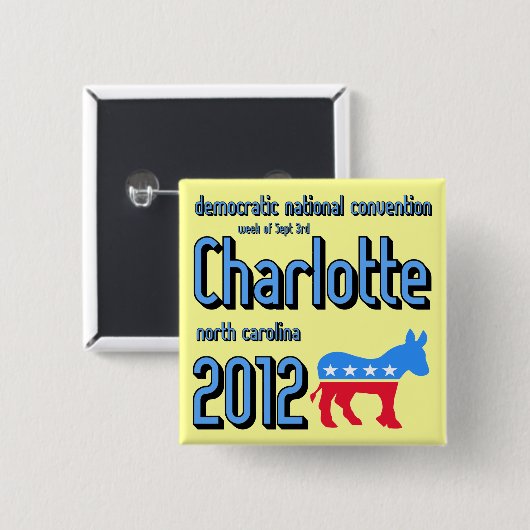 Charlotte 2012 vierkante button 5,1 cm (Voorkant /achterkant)