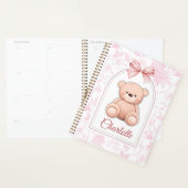 Charlotte | Aangepaste Roze Teddybeer Nursery Desi Planner (Display)