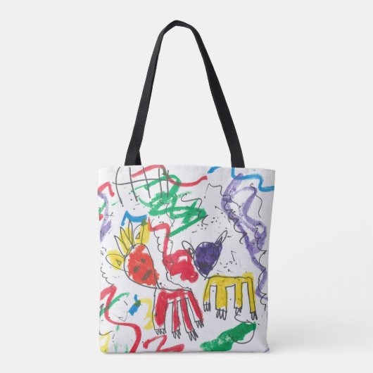 Charlotte' Basquiat inspireerde kunst Canvas tas (Achterkant)