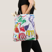 Charlotte' Basquiat inspireerde kunst Canvas tas (Dichtbij)