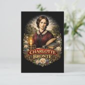 Charlotte Brontë Bedankkaart (Staand voorkant)