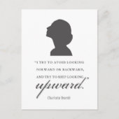 Charlotte Bronte - Blijf naar boven kijken - wit Briefkaart (Voorkant)