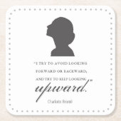 Charlotte Bronte - Blijf naar boven kijken - wit Kartonnen Onderzetters (Voorkant)