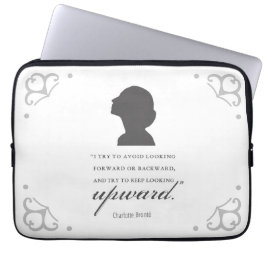 Charlotte Bronte - Blijf naar boven kijken - wit Laptop Sleeve