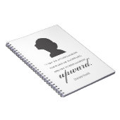 Charlotte Bronte - Blijf naar boven kijken - wit Notitieboek (Rechterzijde)