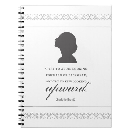 Charlotte Bronte - Blijf naar boven kijken - wit Notitieboek (Voorkant)