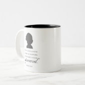 Charlotte Bronte - Blijf naar boven kijken - wit Tweekleurige Koffiemok (Voorkant links)