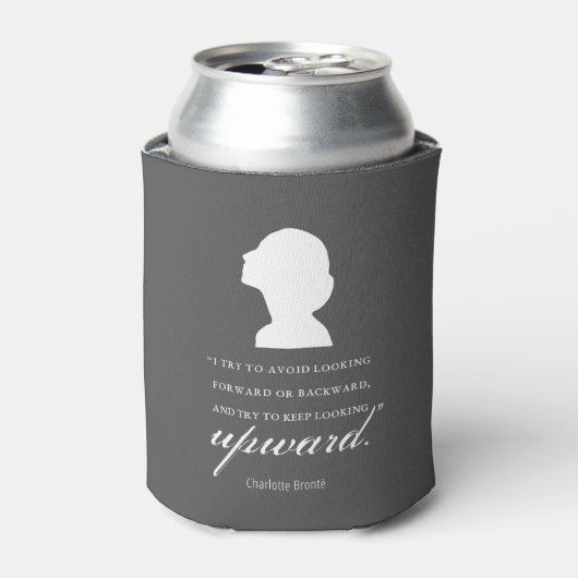 Charlotte Bronte - Blijf naar boven kijken - zwart Blikjeskoeler (Blikje Voorkant)