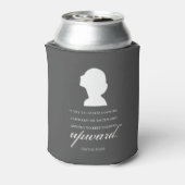 Charlotte Bronte - Blijf naar boven kijken - zwart Blikjeskoeler (Blikje Achterkant)