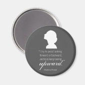 Charlotte Bronte - Blijf naar boven kijken - zwart Magneet (Voorkant / Achterkant)