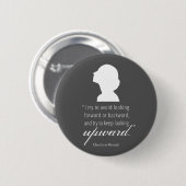 Charlotte Bronte - Blijf naar boven kijken - zwart Ronde Button 5,7 Cm (Voorkant /achterkant)