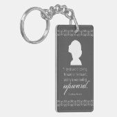 Charlotte Bronte - Blijf naar boven kijken - zwart Sleutelhanger (Voorkant Links)