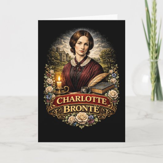 Charlotte Brontë Feestdagen Kaart (Voorkant)