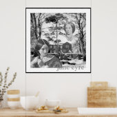 Charlotte Bronte heeft haar oog op Jane Eyre Poster (Keuken)