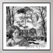Charlotte Bronte heeft haar oog op Jane Eyre Poster (Voorkant)