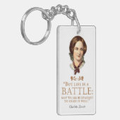 Charlotte Bronte - Het leven is een strijd Sleutelhanger (Voorkant Links)