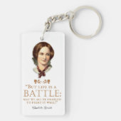 Charlotte Bronte - Het leven is een strijd Sleutelhanger (achterkant)
