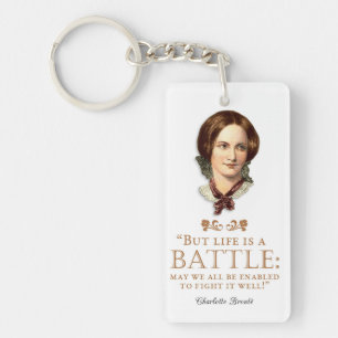 Charlotte Bronte - Het leven is een strijd Sleutelhanger