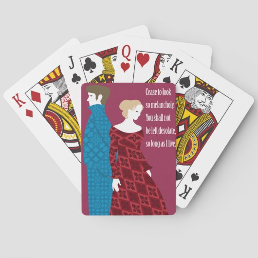 Charlotte Bronte "Jane Eyre" cadeau met quote Pokerkaarten (Achterkant)