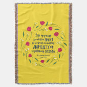 Charlotte Bronte Jane Eyre Floral Life Book Quote Deken (Voorkant Verticaal)