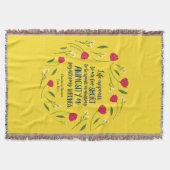 Charlotte Bronte Jane Eyre Floral Life Book Quote Deken (Voorkant)